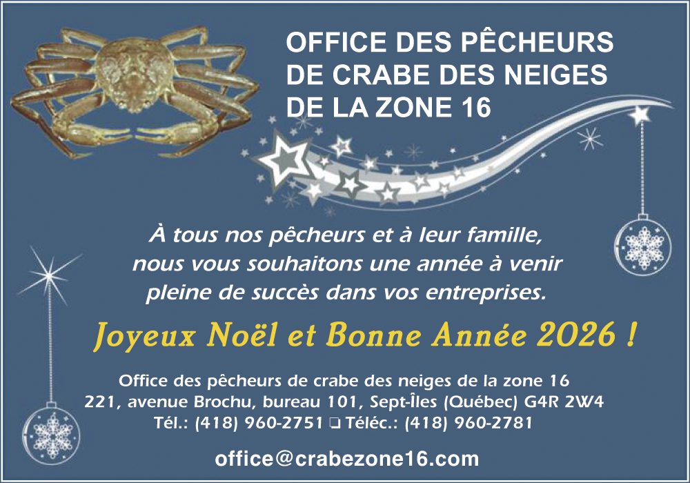Office de crabe des neiges de la zone 16