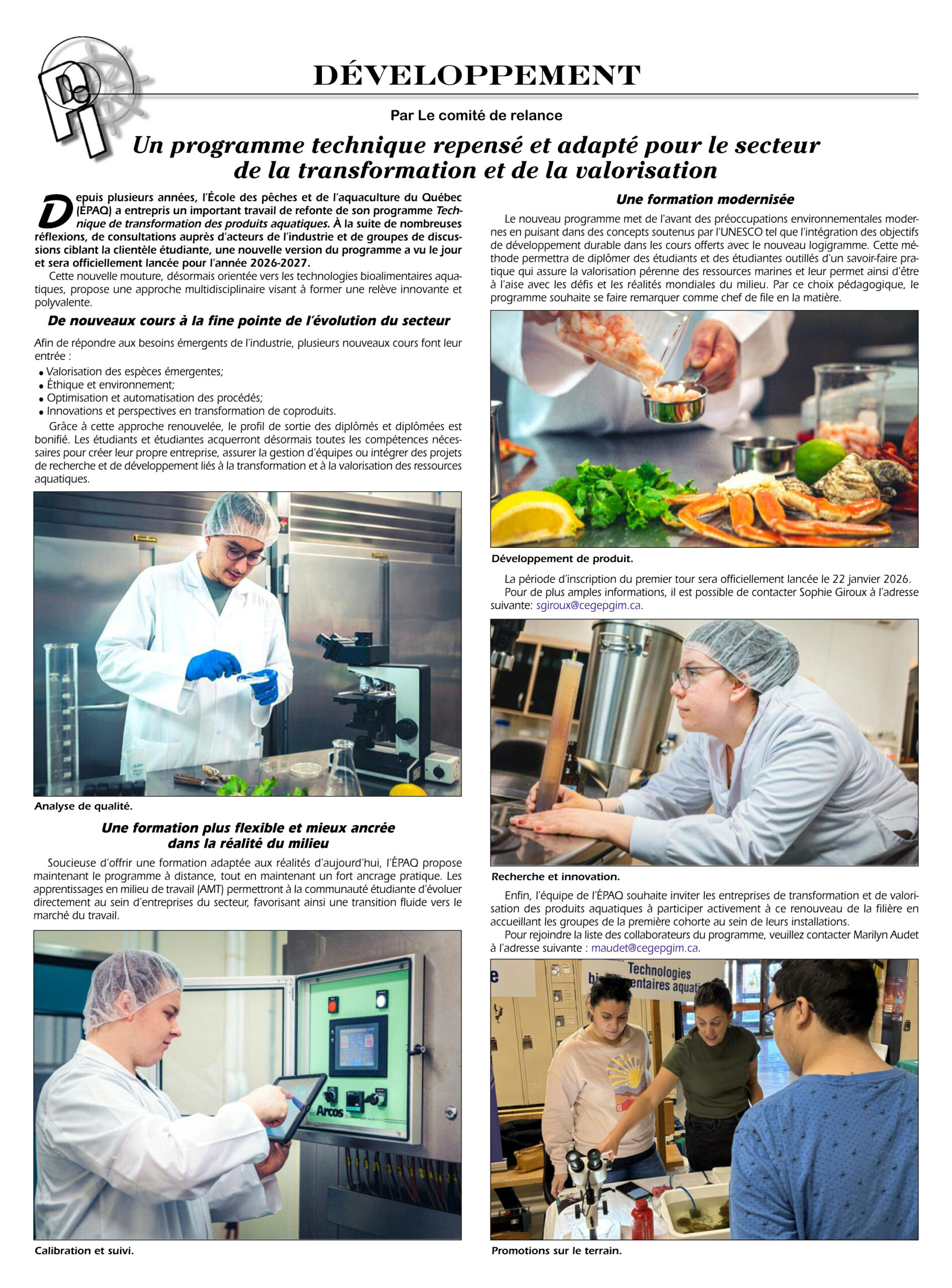 ÉPAQ - Développement - Techniques d'aquaculture