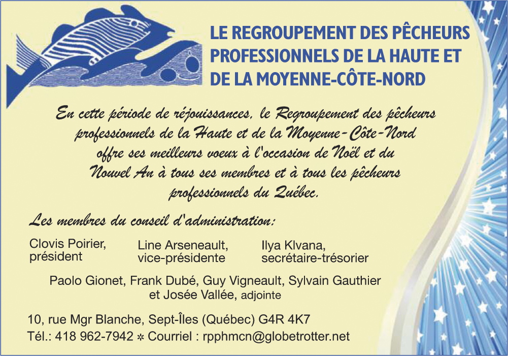 Le Regroupement des pêcheurs professionnels de la Haute et de la Moyenne-Côte-Nord