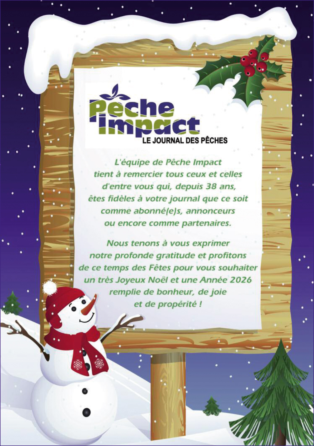 Voeux des Fêtes de Pêche Impact