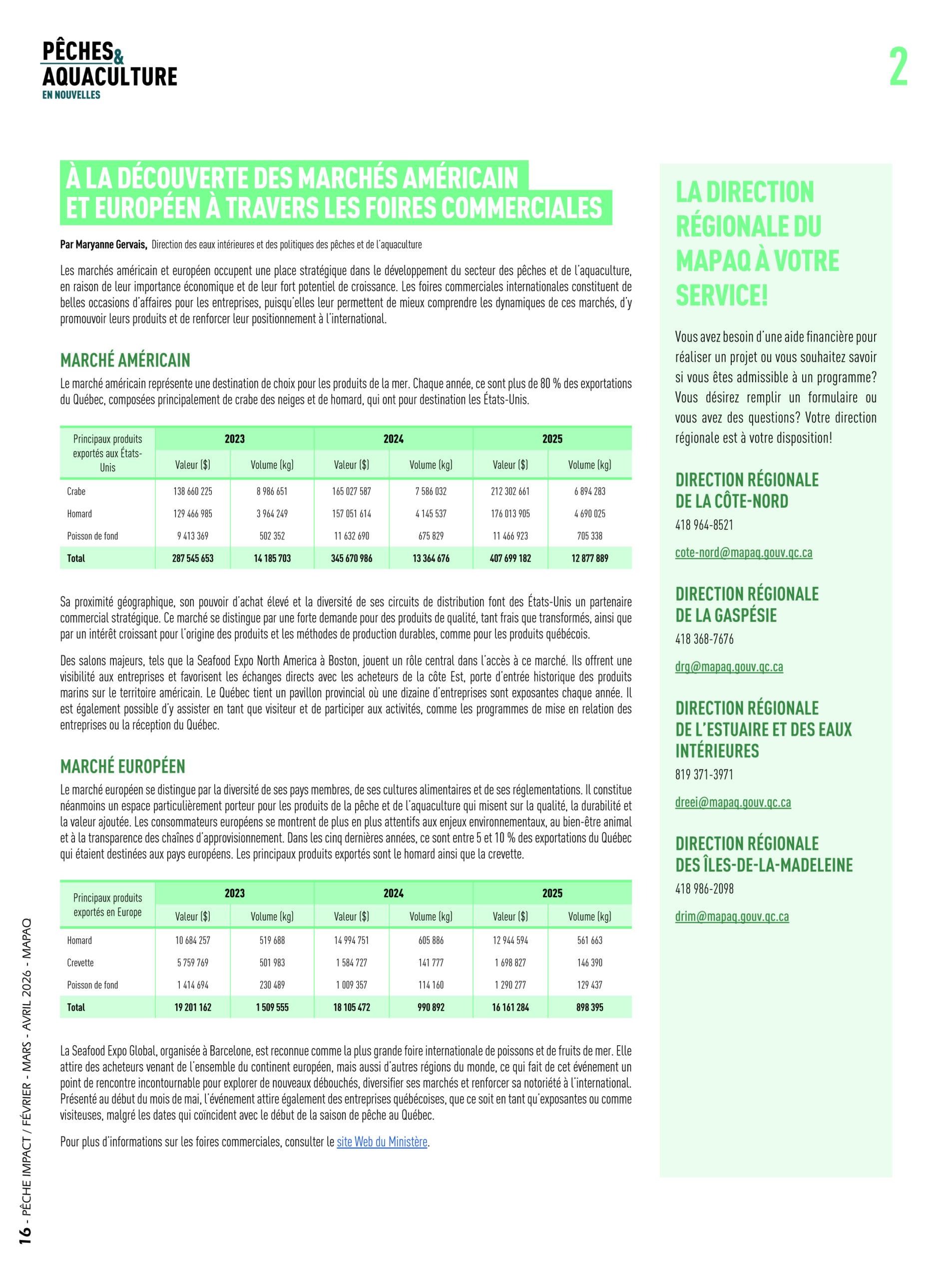 Pêches & Aquaculture en nouvelles