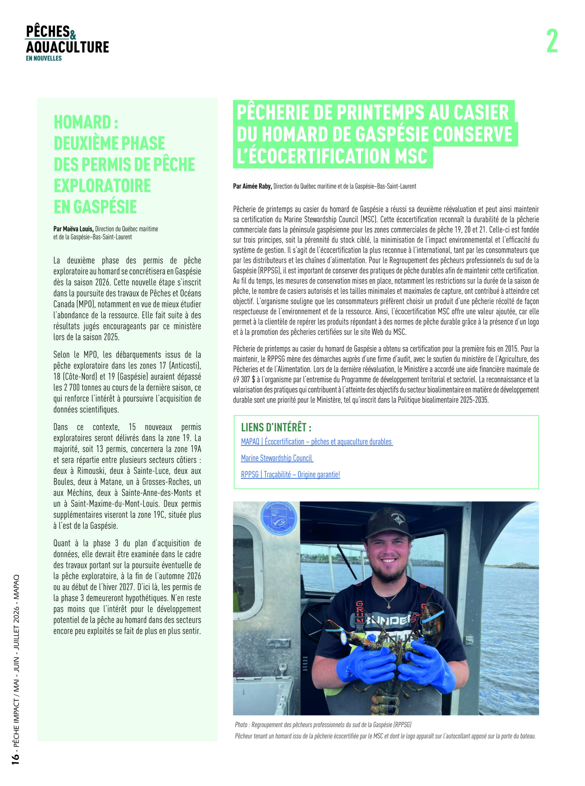 Pêches & Aquaculture en nouvelles
