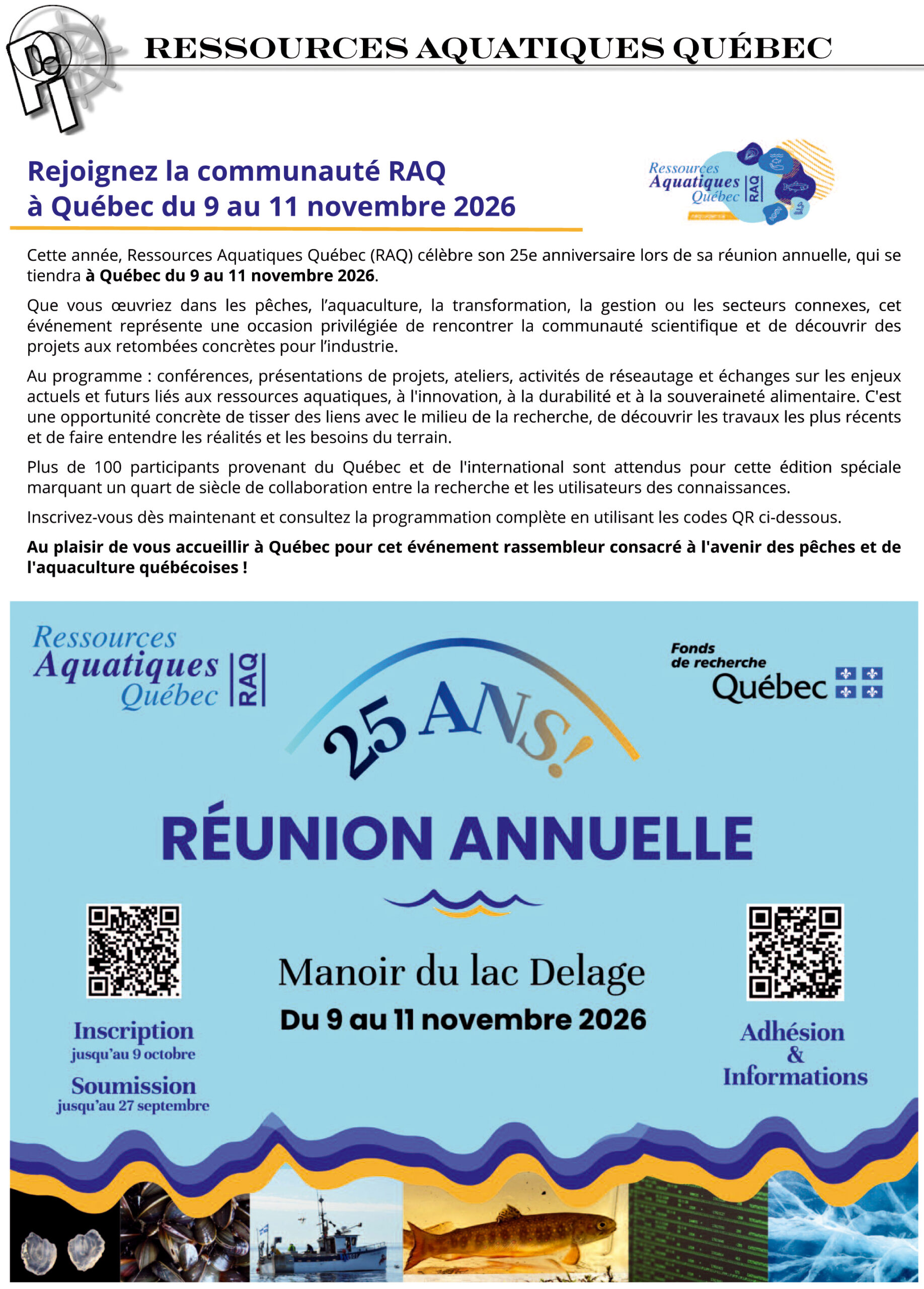 Ressources Aquatiques Québec